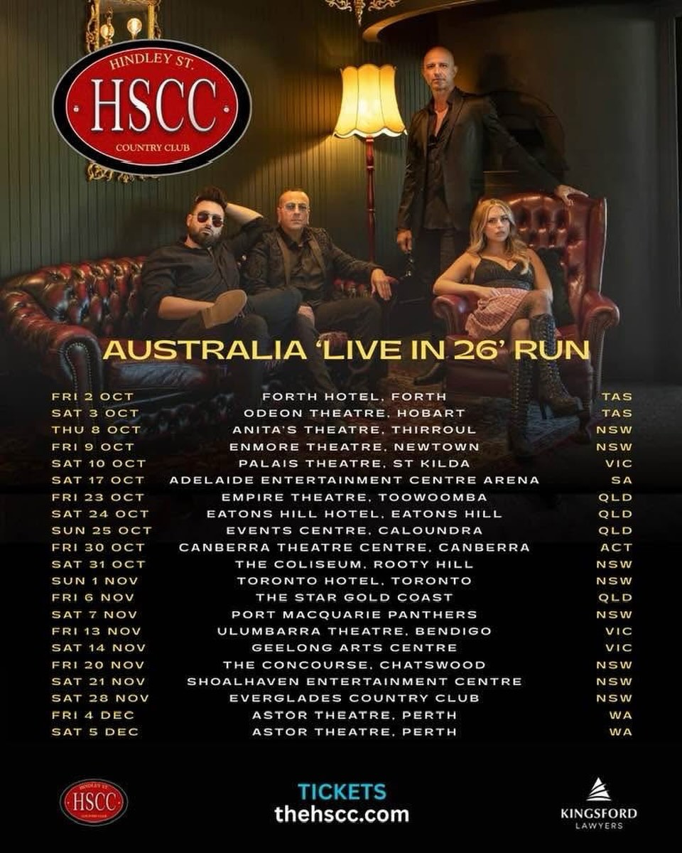 Hindley Street Country Club Tour Poster 2026